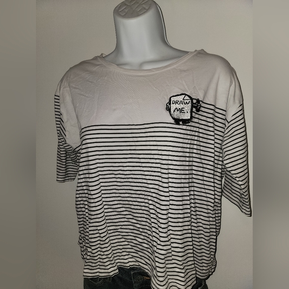 Zara brand "Draw Me" atriped shirt - Picture 1 of 2